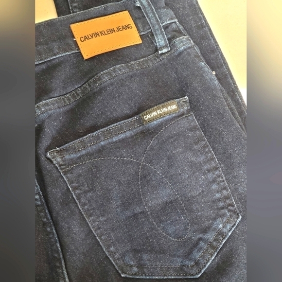 Calvin Klein Womens High Rise Skinny Jean Dark Indigo Blue - Size 6 / 28 - Picture 6 of 12